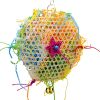 2 PCS Parrot Bite Toys Climbing Foraging Bird Chew Toy Colored Paper Shredder Bamboo Woven For Lovebirds; Cockatiels; Budgies